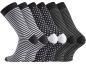 Preview: 6 Paar TippTexx 24 Damensocken Black & White